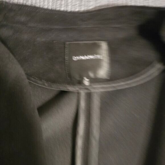 Dynamite Black Faux Suede Open Front Shacket - Size Medium - Picture 4 of 7